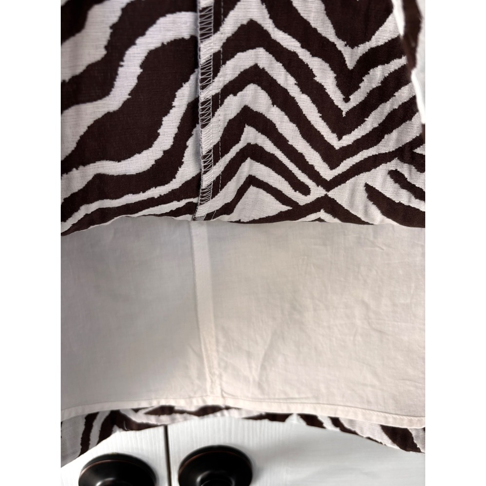 Dana Buchman Ibiza Breeze Zebra Print Sheath Dress Brown White Size 8 NWT - Picture 8 of 14